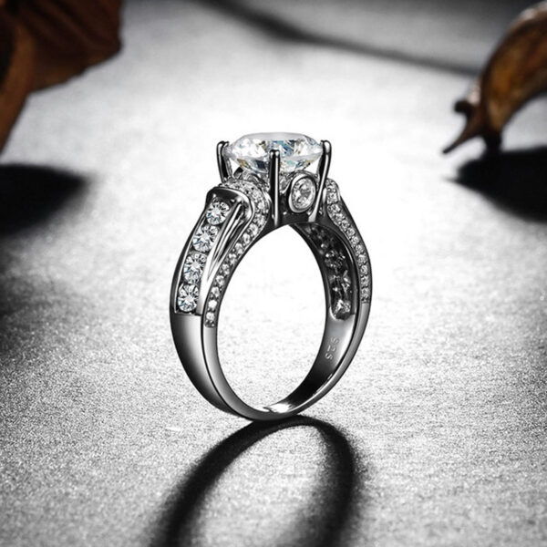 7f7abc4567dc3070 Real 2 Carats Moissanite Rings Women Solid Sterling Sier Wedding Band Female Jewelry Accessories Gift For Girls
