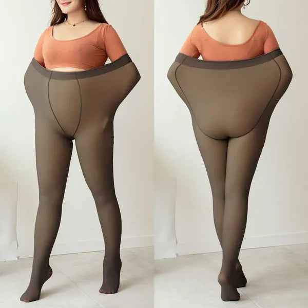 7f7b853c17e8e579 Socks Hosiery Plus Size Winter Women's Sock Pants Thermal Translucent Pantyhose Woman Warm Leggings Fake Stockings Fleece Tights Skin Effect