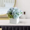 7f7f1e52e6a985eb Fake Peony Flowers in Ceramic Vase,Faux Hydrangea Flower Arrangements for Home Decor Artificial Flowers with Vase