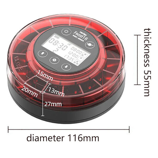 Fish for Aquarium Automatic Food Dispenser Rechargeable Timer Feeder with USB Cable LCD Display