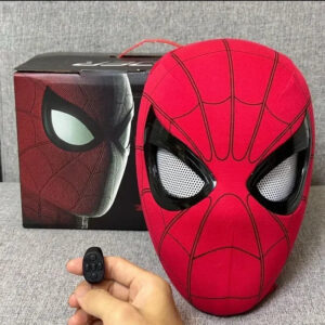 7f8a2fa94130f7e6 Mascara Spiderman Headgear Cosplay Moving Eyes Electronic Mask Spider Man 1:1 Remote Control Elastic Toys Adults Kids Gift