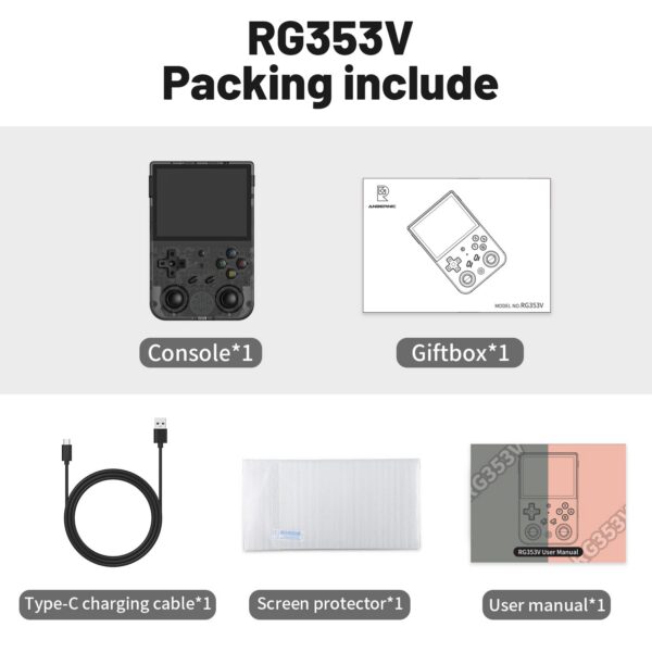 7f8b6ca84046e9d0 ANBERNIC RG353V RG353VS Handheld Gam Console 3.5'' IPS Screen HDMI Output Android Linux OS Built-in Retro Emulator Player Gifts