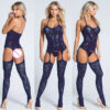 Hot Sexy Lingerie Set Porn Tights Women Fishnet Bodystocking Mesh Erotic Costumes  One Piece  Open Crotch Sex Underwear Bodysuit