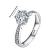 7f9f932b106a34c5 Allergy Free 100% Real Sterling Sier Rings Women Round 1 Carat Zirconia Diamant Engagement Wedding Band Fine Jewelry