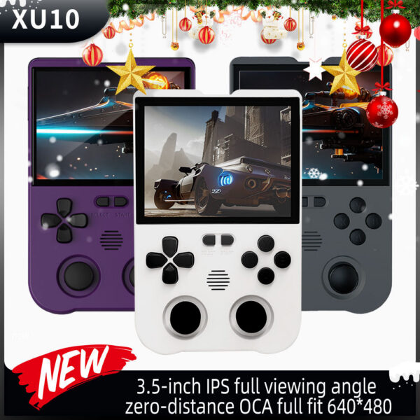 The new XU10 handheld console RK3326S 3.5-inch open-source portable retro video game player for New Year's gifts