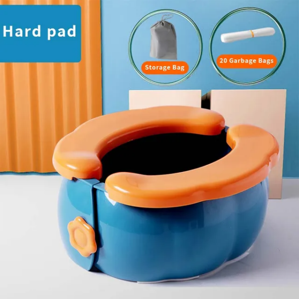 7fbd3937f3c8d449 Toilet Portable Travel Baby Foldable Kids Potty Training Seat Easy to Clean With Storage Bag and 20 Garbage Bags