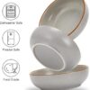 7fbe362b1dd7bdc7 Howise 5.3 in Ceramic Cat Bowls Set, Shallow Cat Food Bowl Small Pet Bowls Cat Dish for Food and Water, Green