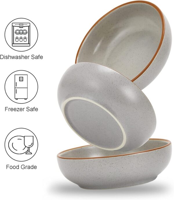 7fbe362b1dd7bdc7 Howise 5.3 in Ceramic Cat Bowls Set, Shallow Cat Food Bowl Small Pet Bowls Cat Dish for Food and Water, Green