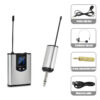 UHF Wireless Lavalier Microphone With Bodypack Transmitter Instructional Lecture Interview Vlog Live Recording