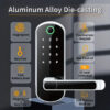 Smart Fingerprint Door Lock App Remote Control Keyless WIFI Digital Touchscreen Lock NFC IP67 Waterproof with 2 IC Cards