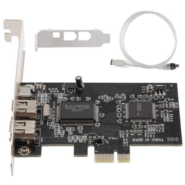 7fe004ed260b5f85 PCI-E PCI Express Card, IEEE 1394 Controller Card With Firewire Cable, For Video, Audio Transmission,Etc