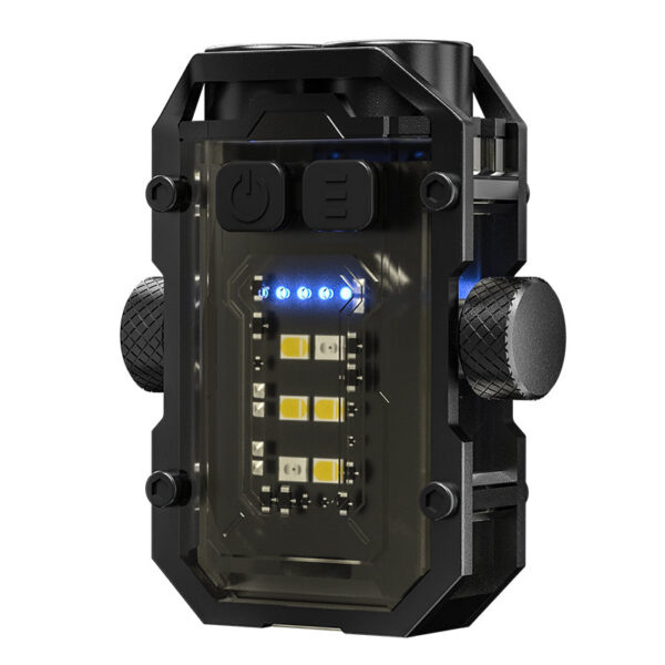 7fe81be5bc5bca58 LED High Bright Flashlight Portable Mini Keychain Dual Light Source Outdoor Camping Fishing Multi-function Tool Torch Lamp