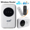 7fe8f027e5481eae 3200mAh 4G Router 150Mbps Mobile Broadband Wide Coverage with SIM Card Slot 10 Users Wireless LTE WiFi Modem