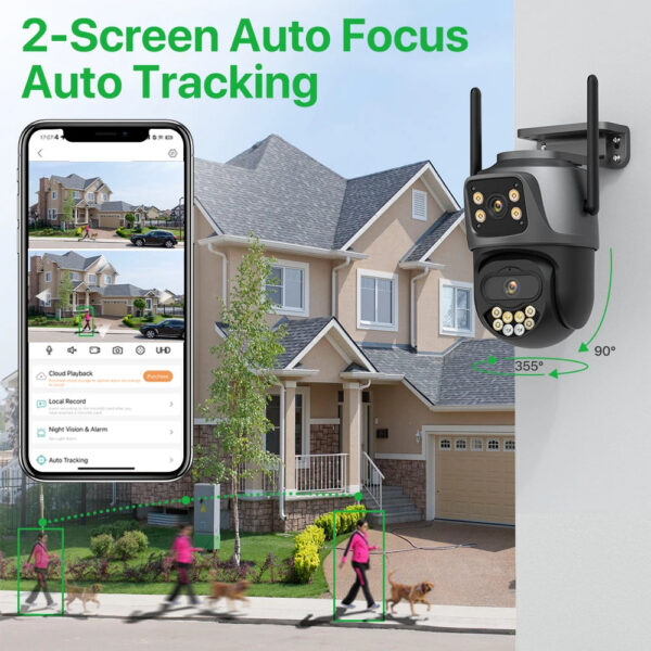 7ff409ba031ea881 6K 9MP HD IP Camera Outdoor Three-Lens External WiFi Camera 4K 8MP Dual Screen Security PTZ Cam Auto Tracking Surveillance iCSee