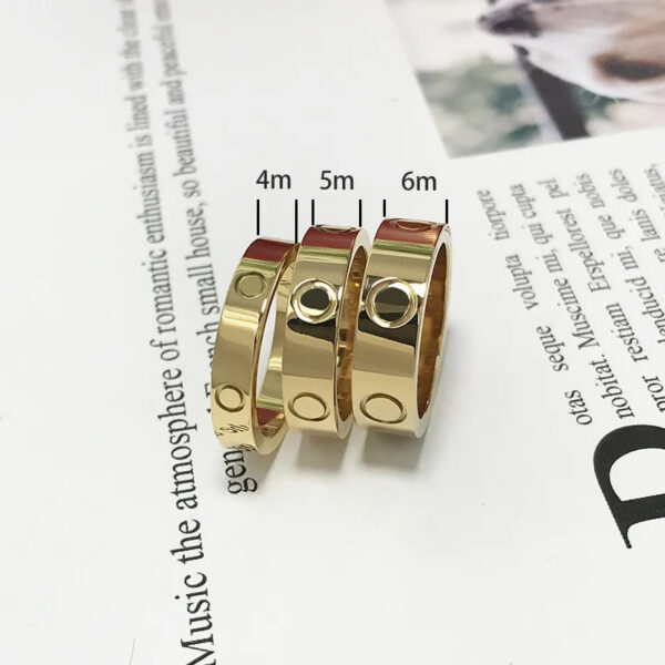 80002df0587d8f37 Classics Love Ring designer women 4mm 5mm 6mm ring Gold Plated With diamonds Designer for lovers Wedding rings Anniversary Jewelry gift with box