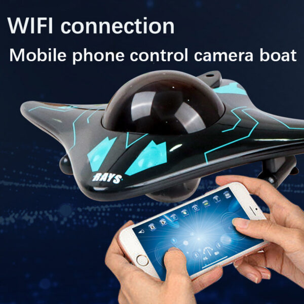 8015586e3429ebc9 RC Boat Submarine with Camera Underwater 6CH Wifi FPV Remote Boats Radio Control Toys for Boyts Kid Gifts