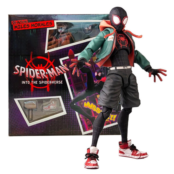 Sv Spiderman Miles Morales Action Figure Collection Sentinel Spider-Man Into the Spider Verse Figures Model Toys