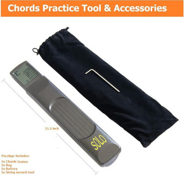 80282a711be302b4 Pocket Chord Practice Tool, Portable Guitar Neck for Trainer Beginner w/a Rotatable Chords Chart Screen