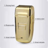 Men Electric Trimmers Set USB Rechargeable Hair Clipper Retro Double Cutter Head Shaver Beard Razor Haircut hine X0625