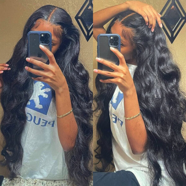 30Inch 13X4 13X6 Transparent Body Wave Front Wig Human Hair for Black Women Pre Plucked 360 Brazilian Lace Frontal Wigs