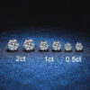 8042330c7b563583 NeeTim 2ct Moissanite Earrings For Women Men Lab Diamond White Gold Plated 925 Sterling Silver Stud Earring Luxury Fine Jewelry