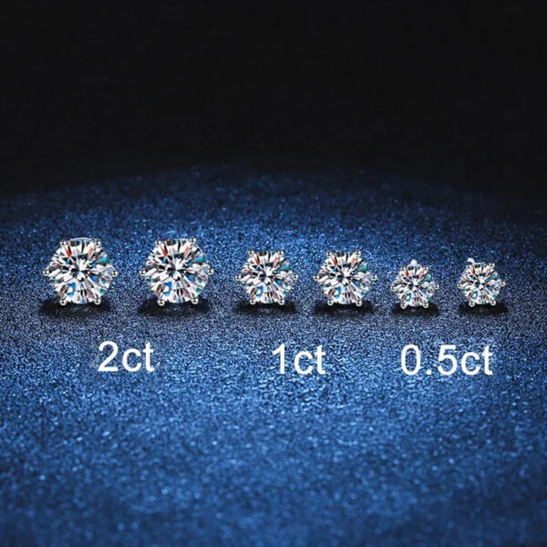 8042330c7b563583 NeeTim 2ct Moissanite Earrings For Women Men Lab Diamond White Gold Plated 925 Sterling Silver Stud Earring Luxury Fine Jewelry