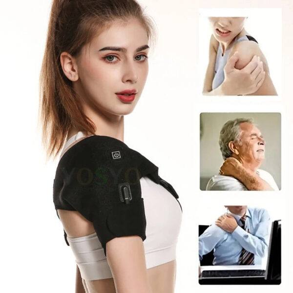 8049bf5dacfc39d9 Heating Shoulder Support Belt with 3 Levels of Temperature Adjustment for Cold and Warm Body Relaxation Tool Suitable Both Sides