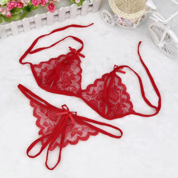 805213c97044c1f7 Women's Underwear Sets Ladies Sexy Lingerie Lace Hollow Out Underwear Sleepwear G-string Lingerie белье sous clothing femme