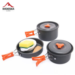 805a2b9682ca080a Widesea Camping Outdoor Cookware Set Tableware Cooking Cutlery Utensils Hiking Picnic Travel Equipment Tourist Cooker Fishing