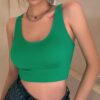 Summer Fashion Sexy Crop Top Women Hollowed Back Cross Strap Yoga Sports Bra Breathable Underwear Female Fiess Vest
