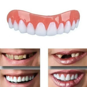 8062d4b917e58afc New False Silicone Upper & Lower Perfect Laugh Veneers Dentures Paste Fake Braces Comfortable Teeth