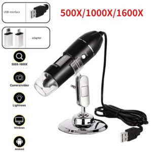 806f9a2839c14df5 Digital Microscope Camera 3in1 C Type USB Portable Electron 500X/1000X/1600X For Soldering LED Magnifier Mobile Phone Repairing