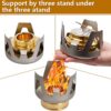 807341660dae4d2b 2 Pack Mini Alcohol Stoves, Ultralight Portable Spirit Burner Furnace, Camp Stove with Aluminum Stand, Grey Alcohol Fuel Stove for Outdoor Backpacking Hiking Camping Survival Picnic Cooking