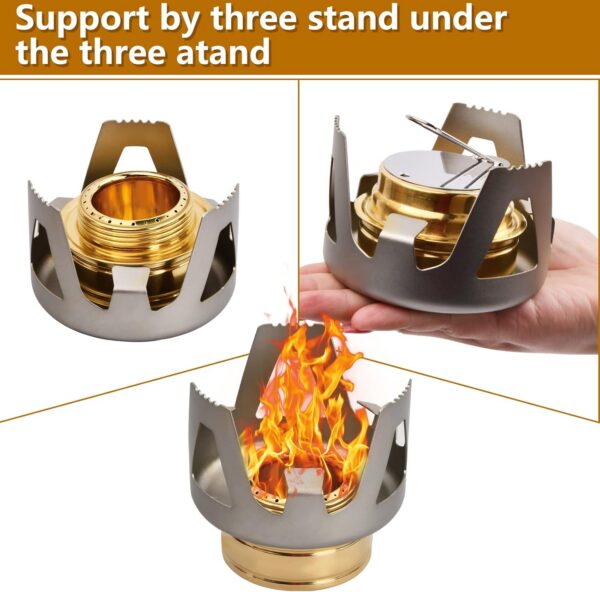 807341660dae4d2b 2 Pack Mini Alcohol Stoves, Ultralight Portable Spirit Burner Furnace, Camp Stove with Aluminum Stand, Grey Alcohol Fuel Stove for Outdoor Backpacking Hiking Camping Survival Picnic Cooking