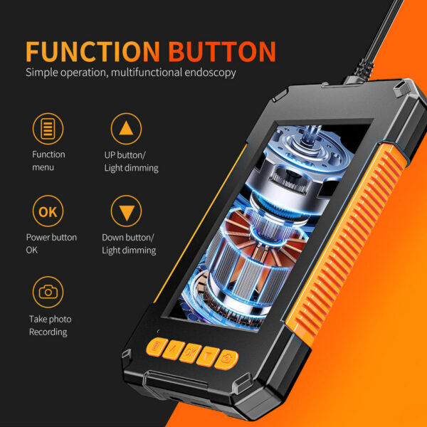 Industrial Endoscope 1080P 4.3 "Single Dual Lens HD1080P Car Inspection Borescope IP68 Waterproof Sewer Camera With LED