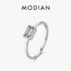 807e33da7336a6e4 MODIAN 925 Sterling Silver Emerald Cut Rectangle CZ Ring Exquisite Simple Anniversary Gifts For Women Fine Wedding Jewelry