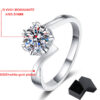 80893c2f24d0a823 Smyoue 0.3-2 Carat 100% Real Moissanite Ring for Women White Gold Plated S Solid Sier Simulated Diamond Wedding Band
