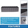 Car Air Inflation Mattress Comfortable Rear Seat Air Travel Bed Car Sleeping Mat for Napping Travel Black Gray