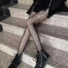 80a1ec7e30bba434 Women Socks Love Flower Mesh Kawaii Japanese Girls Lolita Ins Stockings Cute White Pantyhose Spring Summer Ultra-thin Transparent Hosiery