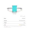 80a48e75335da2c5 Modian Authentic 925 Sterling Silver Classic Rectangle Tourmaline Paraiba Female Finger Ring For Women Charm Fine Jewelry Anillo