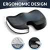 Non-slip Gel and Memory Foam Coccyx Office Chair Car Cushion Sedentary Artifact