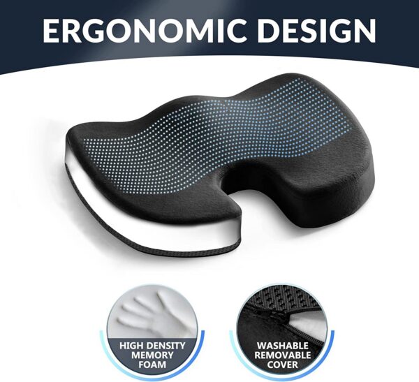 Non-slip Gel and Memory Foam Coccyx Office Chair Car Cushion Sedentary Artifact