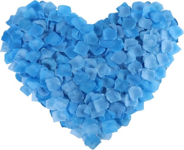 1000 Pcs Artificial Silk Rose Petals Decoration Wedding Party Turquoise Blue