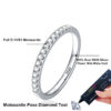 80b14ecba9efd45e NeeTim Moissanite Ring Sterling Sier with White Gold Plated Full Diamond Eternity Band Engagement Wedding Rings for Women