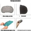 Camping Travel Pillow-Compressible,Ultralight Inflatable,Compact, Comfortable, Ergonomic Inflating Pillows for Neck & Lumbar Support While Camp, Hiking, Backpacking (Blue+Orange 2pcs)