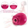 Powerful Sucking Rose Vibrator Toy Women Vacuum Stimulator Oral Nipple Clit Sucker Toys Goods for Female Adults