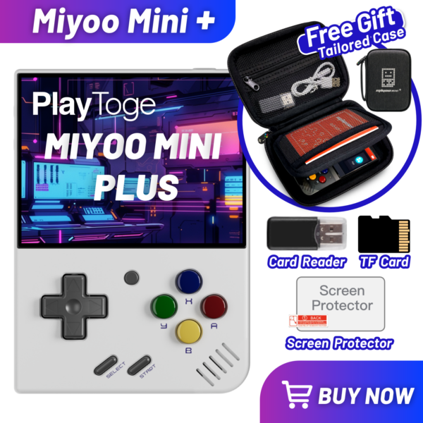 80e5179aa3c5f806 Miyoo Mini Plus Handheld Game Console, 3.5 Inch IPS 640x480 Screen, Support External TF Card, 3000mAh Battery