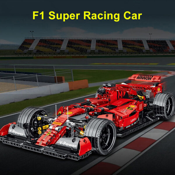 80e9a67afd8d5956 2024 New Technical Formula F1 Racing Car Building Blocks Set Model MOC Assembly Vehicle Bricks Kids Toys for Boys Christmas Gift