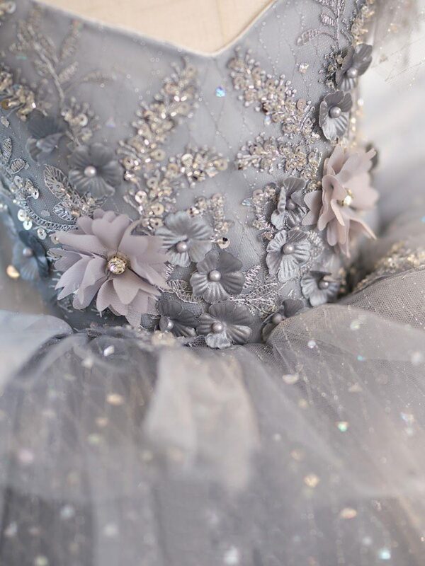 Kids for Girls Costumes Wedding Birthday New Year Party Lace Sequin Elegant Princess Summer Children’s Dress 1-10 Yrs
