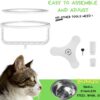 Adjustable Raised Cat Food Bowl, Tilted Elevated Bowl (1-Pack, Black)